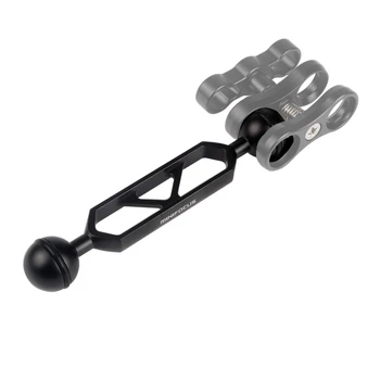 

MINIFOCUS 5" Double Ball CNC Arm System Connector Aluminium Ball Head Extension Bar for Strobe/video light Diving Photography