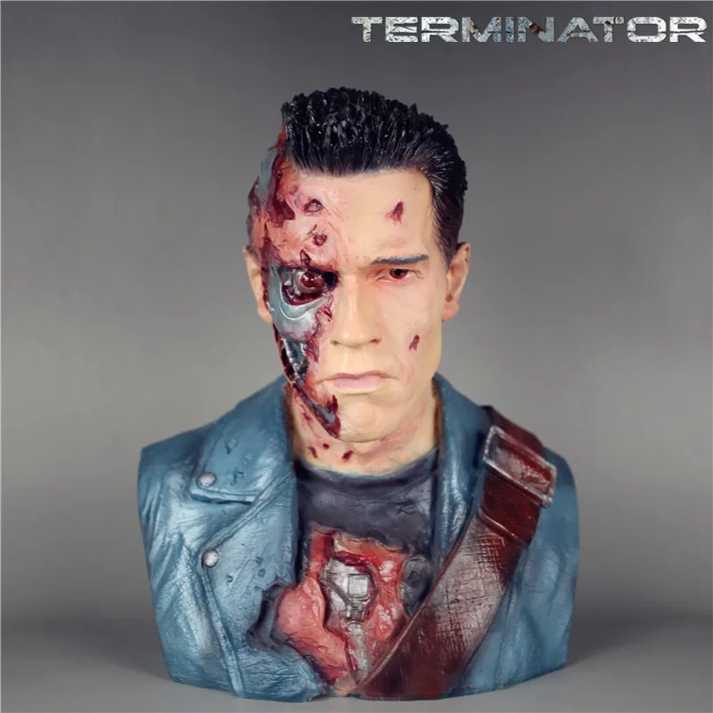 1:2 The Terminator T800 Арнольд Шварценеггер битва поврежденный Бюст Статуя Модель стол