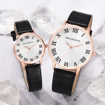 

New Women Dress Watches Watches Men Luxury Brand Fashion& Casual Lover Couple Leather Strap Clock Relogio Feminino