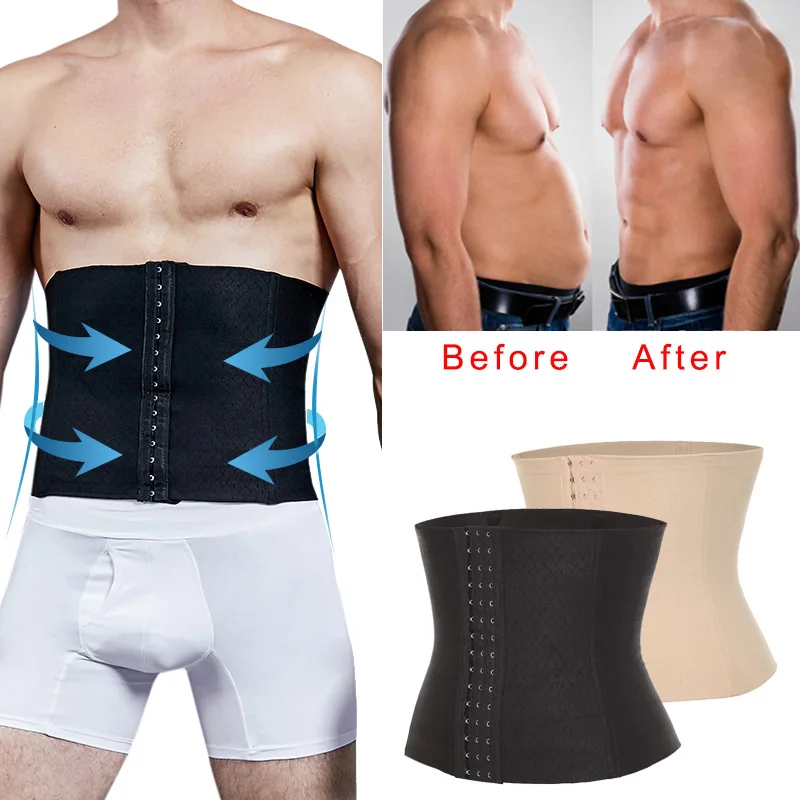 

Men Waist Trainer Sweat Slim Belt Modeling Strap Waist Cincher For Men Compression Body Shaper Girdle Shaperwear Tummy Corset