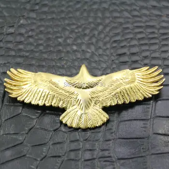 

(G01) 3pc (7.8cm) Goro's Style Eagle Pendant Brass Concho Leathercraft Japan-Model