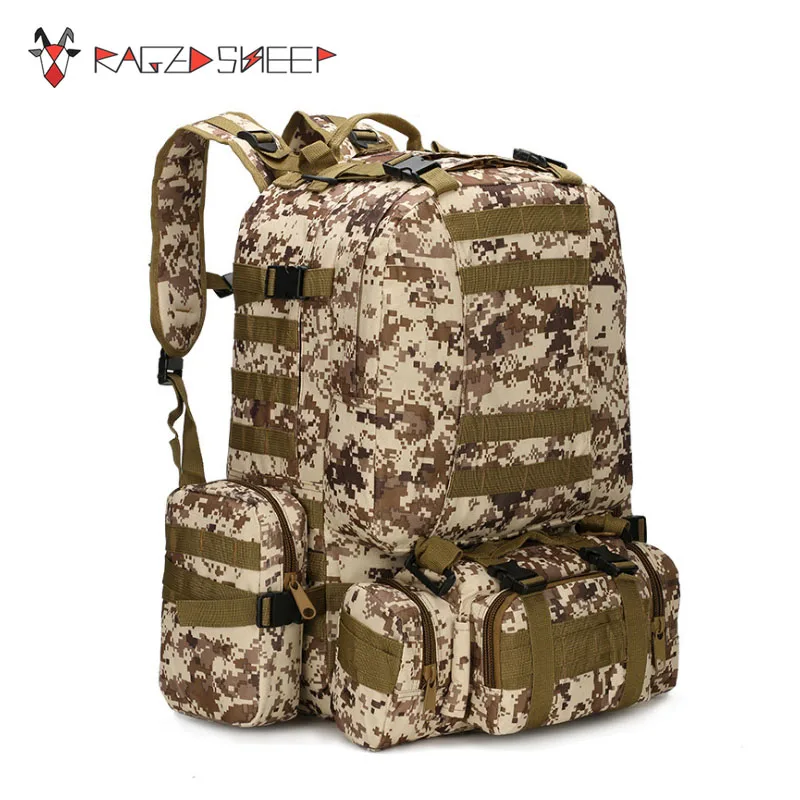 

Raged Sheep Quality 75l Large Capacity Travel Military Camouflage Backpack Men Multifunctional Men Backpack Rucksack gcs Bag