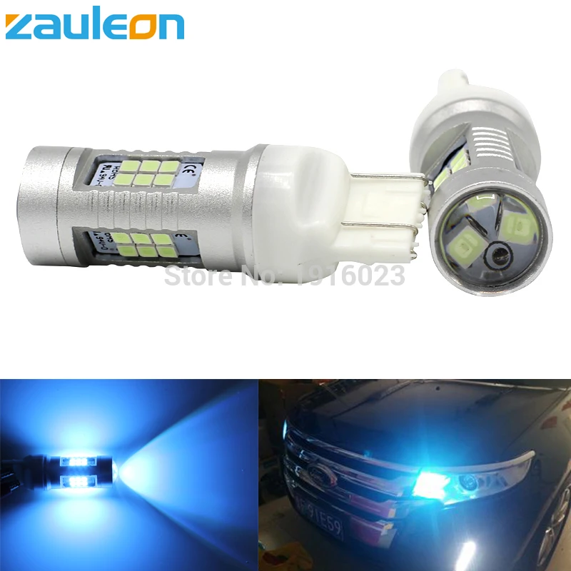 Zauleon 2 шт. 7440 W21W 7443 W21/5 Вт Ice Blue дневного света f: кристально голубой DRL T20 лампа 520