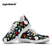 Doginthehole фармацевтический узор кроссовки женские прогулочные туфли на плоской подошве Удобные для медсестры обувь весна осень спортивная обувь