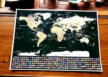 Big size world scratch wall map Deluxe Edition Scratch World Map With Scratch Off Layer Visual Travel Journal for travel maps ezone 8pcs mini scratch map travelogue notebooks traveler journey scratch off world map gift for education school office supply