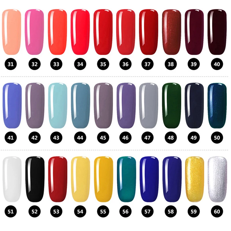 120 цветов УФ гель лак для ногтей Гель долговечный отмачиваемый Светодиодный