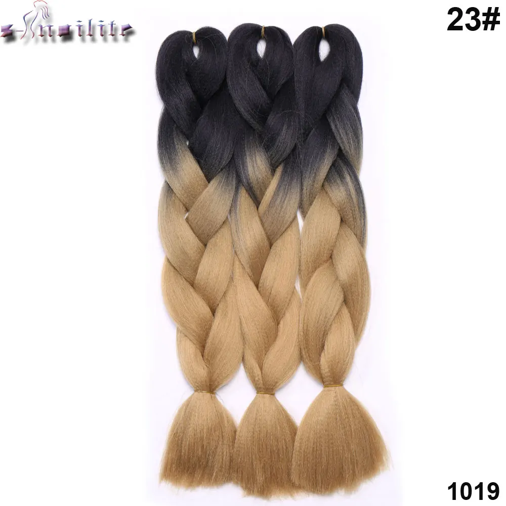 S-noilite, 3 шт./лот, 24 дюйма, огромные косички, объемные синтетические волосы, африканские плетеные волосы, стиль, вязанные волосы для наращивания, 2, 3 тона - Цвет: #60