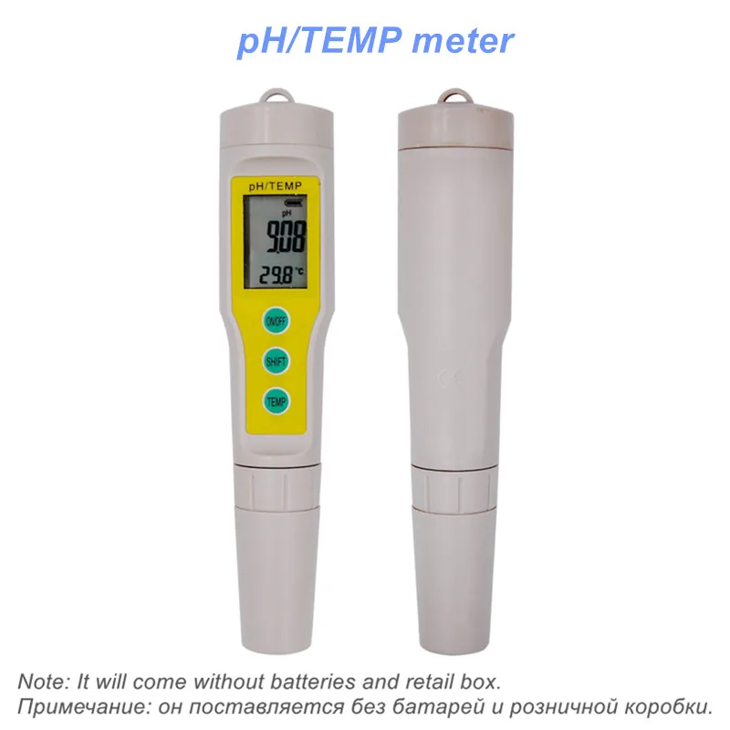 Профессиональный рН-метр тестер качества воды TDS/PH/EC Тестер температуры Ручка проводимость качество воды измерительные инструменты - Цвет: Ph TEMP Meter