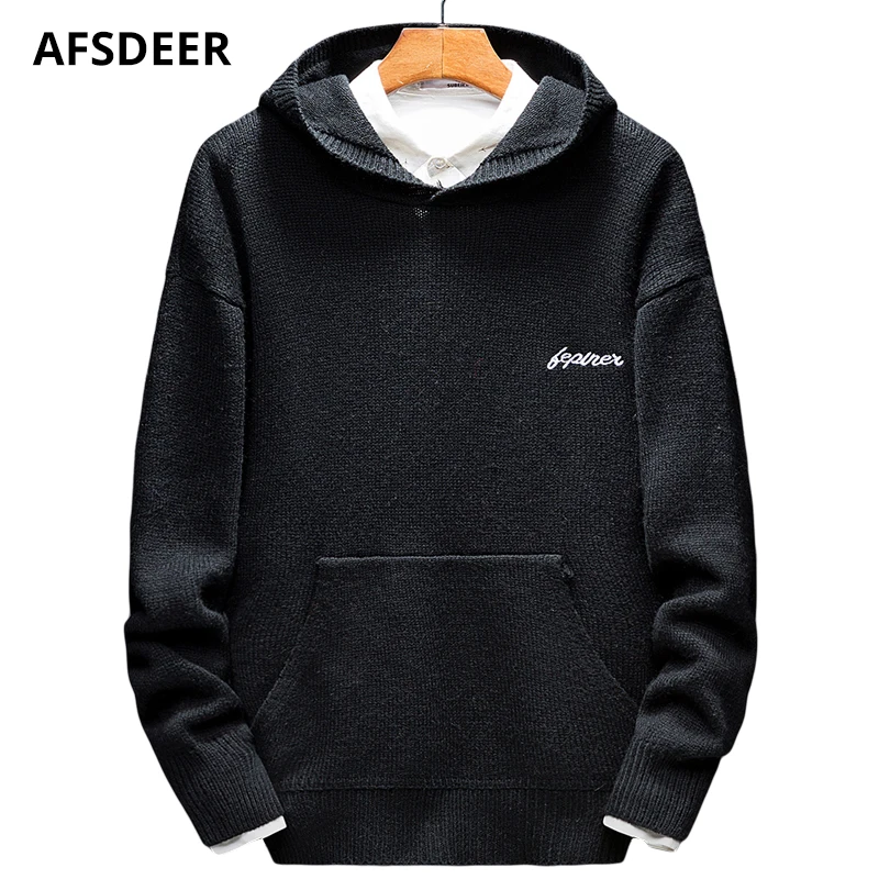 Men Pullovers Sweater Autumn Winter Warm Cashmere Ribbed