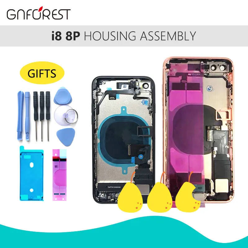 

Chassis For iphone 8 8G or 8 Plus X Back Housing Middle Frame Full Assembly Battery Cover Body with Flex Cable CE LOGO