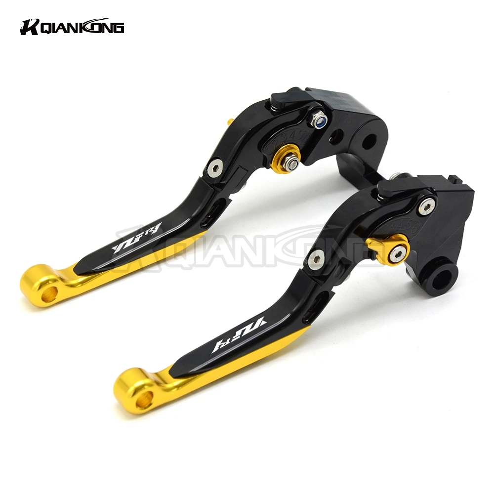 

R QIANKONG Sport Moto CNC Adjustable Extendable Brake Clutch Lever for logo For YAMAHA YZF R1 yxf r1 1999 2000 2001 YZFR1 yzfr1