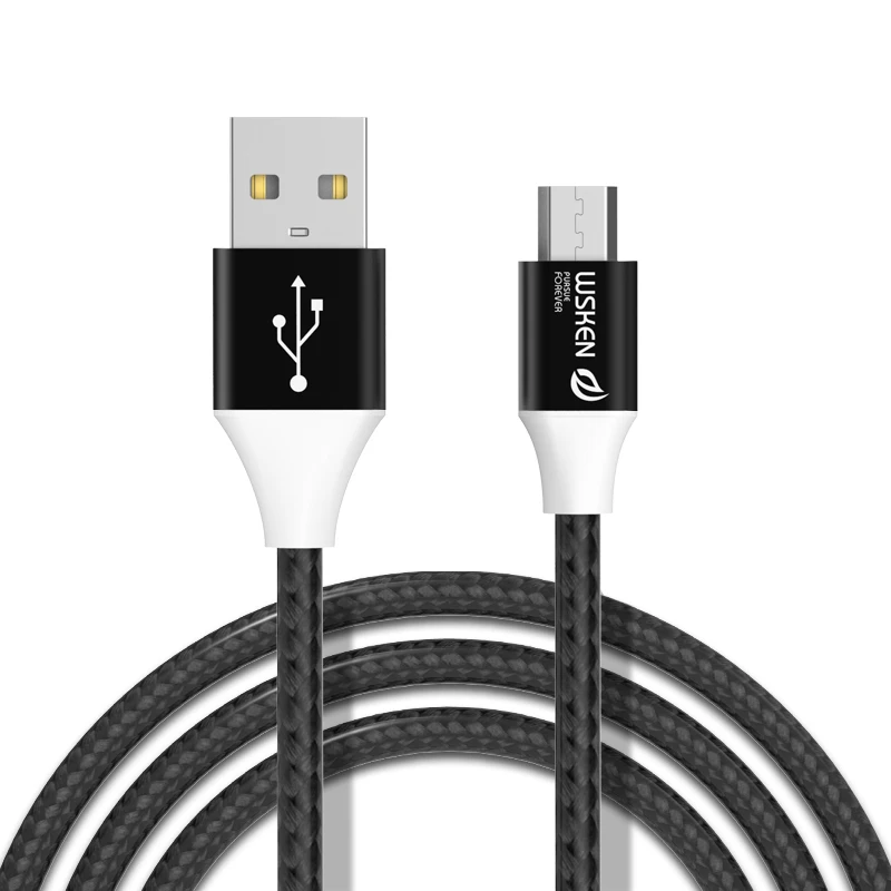 WSKEN Micro USB кабель зарядного устройства для samsung Xiaomi LG Быстрая зарядка и синхронизация даты шнур Microusb провод для мобильных телефонов Android кабели