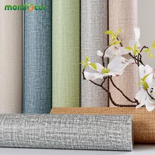Modern Removable PVC Waterproof Home Decor Wall Sticker Solid Color Linen Wall Decal for Room Background Self Adhesive Wallpaper Modern Removable PVC Waterproof Home Decor Wall Sticker Solid Color Linen Wall Decal for Room Background Self Adhesive Wallpaper