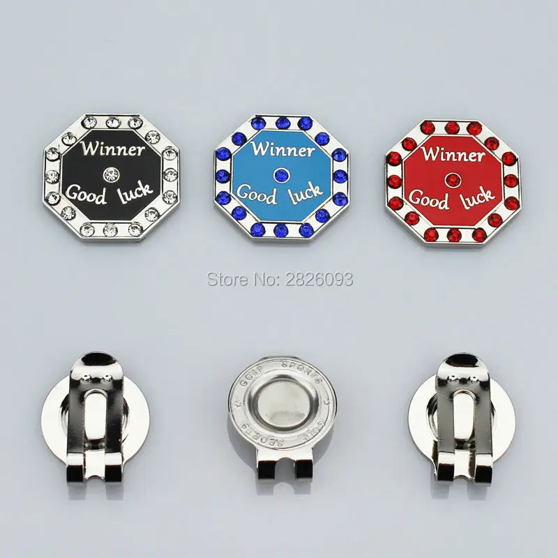 

Free Shipping Winner Good Luck Golf Ball Marker w Golf Cap Clip, Golf Ball Mark, Golf Hat Clips 3pcs/lot