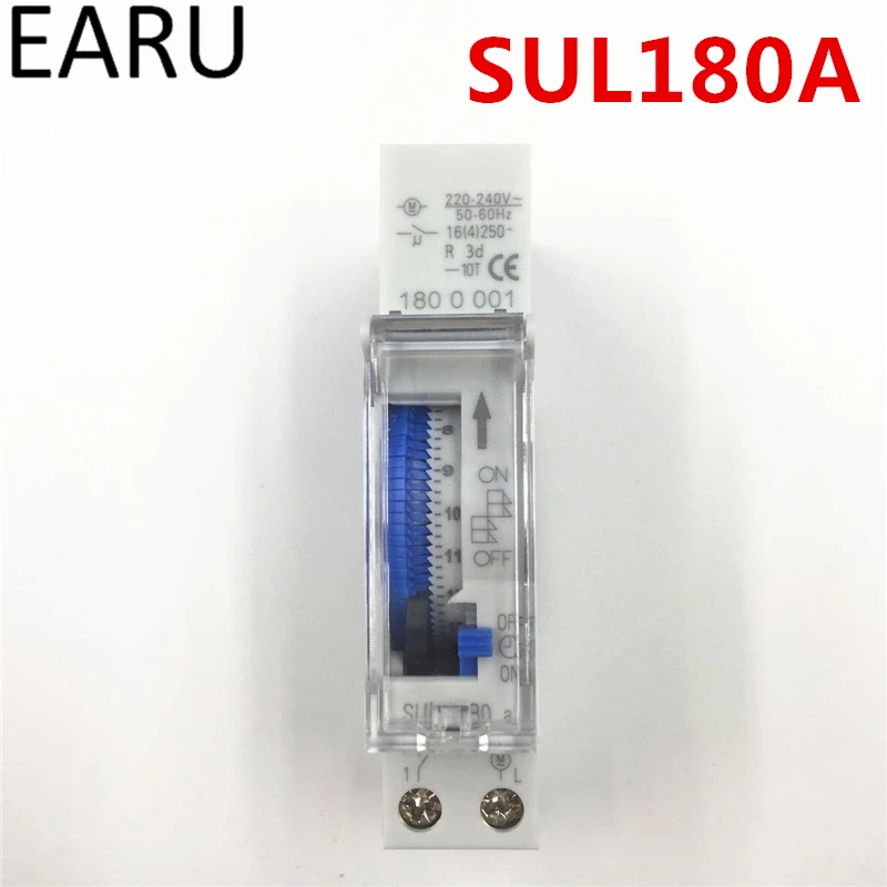 Free Shipping SUL180a 15 Minutes Programmable Din Rail Analog Mechanical Timer Switch AC 220V Time Switch Relay Auto Control Hot Free Shipping SUL180a 15 Minutes Programmable Din Rail Analog Mechanical Timer Switch AC 220V Time Switch Relay Auto Control Hot