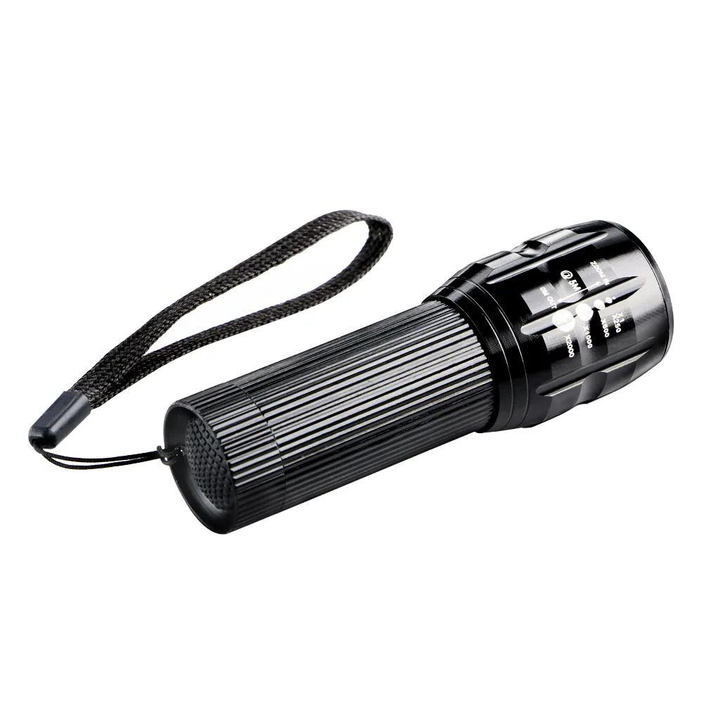 2000 Lumen LED Flashlight 3 Mode Zoomable Q5 3 x AAA battery Alumiun alloy