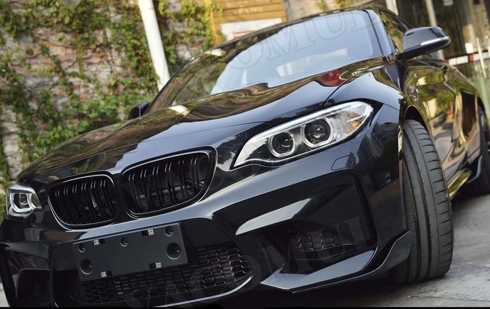 Углеродное волокно/FRP передний бампер разветвители для губ закрылки Cupwings Winglet BMW 2