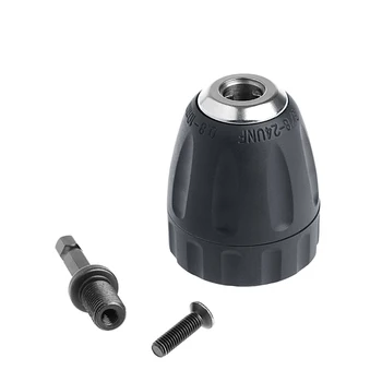 

Top Quality 1PC 0.8-10mm Keyless Drill Chuck Converter 3/8" 24UNF + 1/4" Hex Shank SDS Adaptor Apr