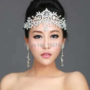 2018 hot sale bridal Hairbands Crystal Headbands women Hair Jewelry Wedding accessories crystal Tiaras And Crowns Head Chain