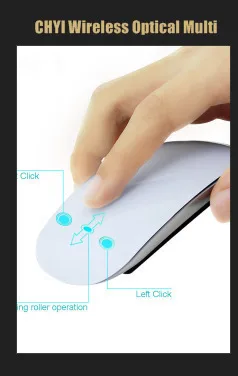 CHYI Беспроводная оптическая сенсорная Волшебная мышь USB Компьютерные Мыши 1600 dpi ультра тонкая офисная белая мышь для Apple Macbook ноутбука
