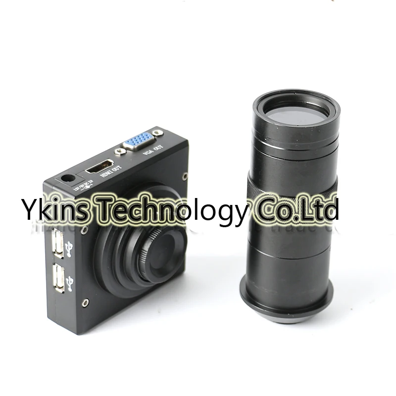 

1080P 1 / 2.5" CMOS HDMI VGA Industrial Microscope Camera Kit + 130X 180X 300X Lens Built-in Measurement Software