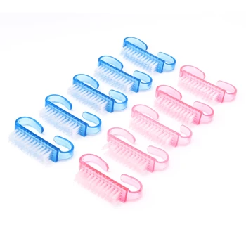 

Plastic Handle Nail Brushes 10Pcs Fingernail Cleaning Manicure Tools Accessories