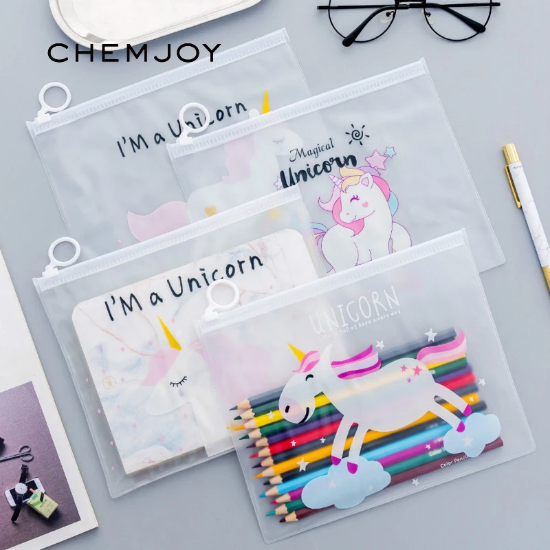 

12pcs Assorted Unicorn PVC Zipper Party Bag Kids Birthday Unicorn Theme Party Treat Goodie Bags Baby Shower Party Favor Gift Bag