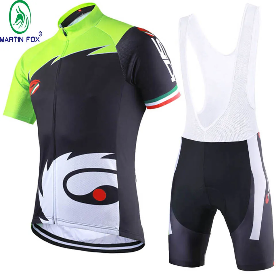 

MARTIN FOX Summer Short Sleeve Cycling Jersey Set High Quality Elastic Fabric Professional Bike Wear Cycling Clothing Men