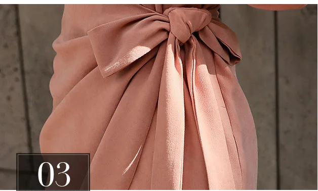Foamlina повседневное женское розовое платье-рубашка Новинка весна осень воротник с отворотом 3/4 рукав ДРАПИРОВАННОЕ необычное Сексуальное мини платье с поясом