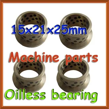 

JFB1525 15x21x25mm JFB 500SP flanged cast bronze impregnated graphite oilless bush flange solid self lubricant embedded bearing