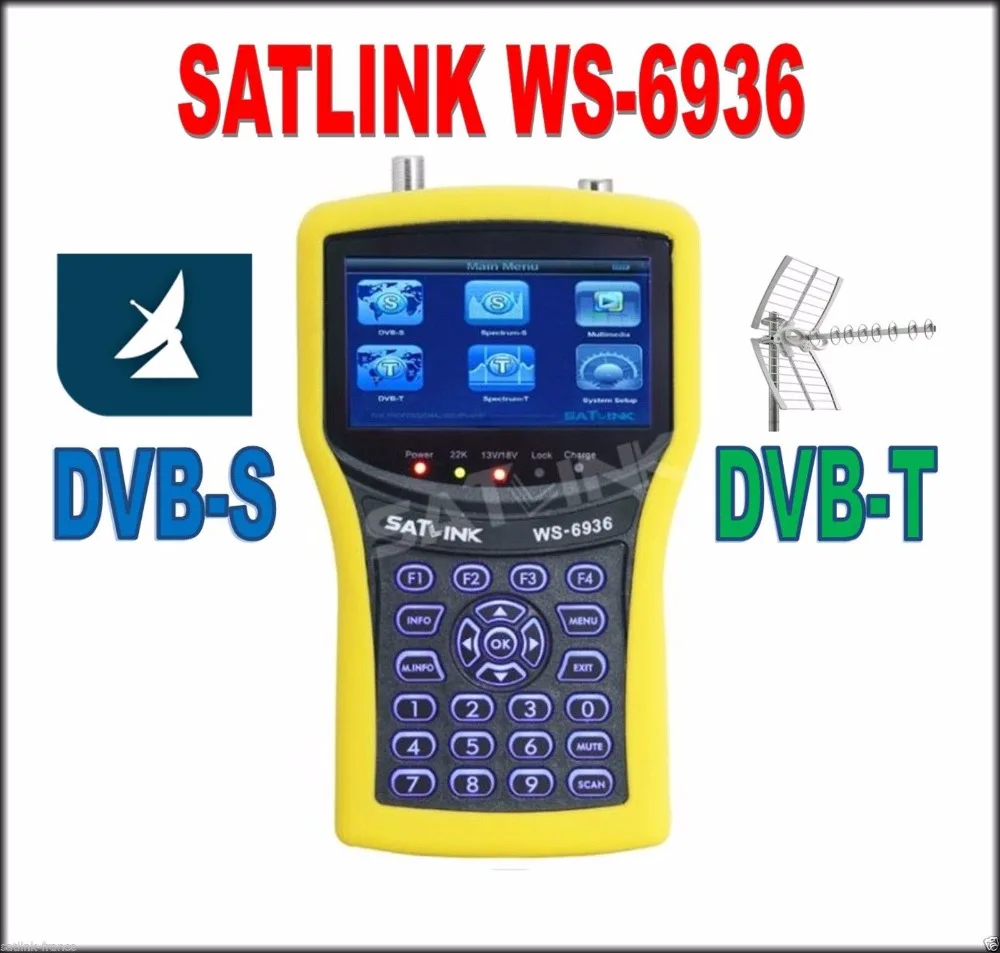 Спутниковый и спутниковый тюнер satlink WS6936 T метр анализатор спектра 3 5 дюйма с