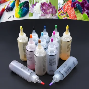 

12 Bottles Tulip One Step Tie Dye Kit Fabric Textile Permanent Paint DIY Making for Solo Projects Dyes Paint Handmade Program
