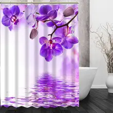 Modern Style Pop boutique orchids flowers Shower Curtain Pattern Customized Shower Curtain Bathroom Fabric For Bathroom Decor