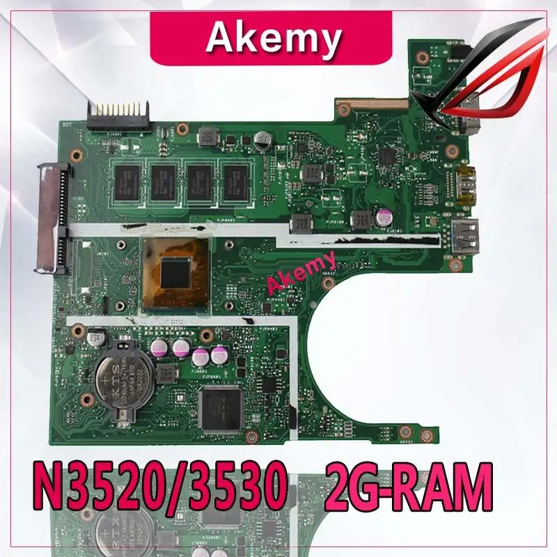 Akemy X200MA Laptop motherboard for ASUS X200MA F200MA Test original motherboard 2G-RAM N3520/3530 CPU