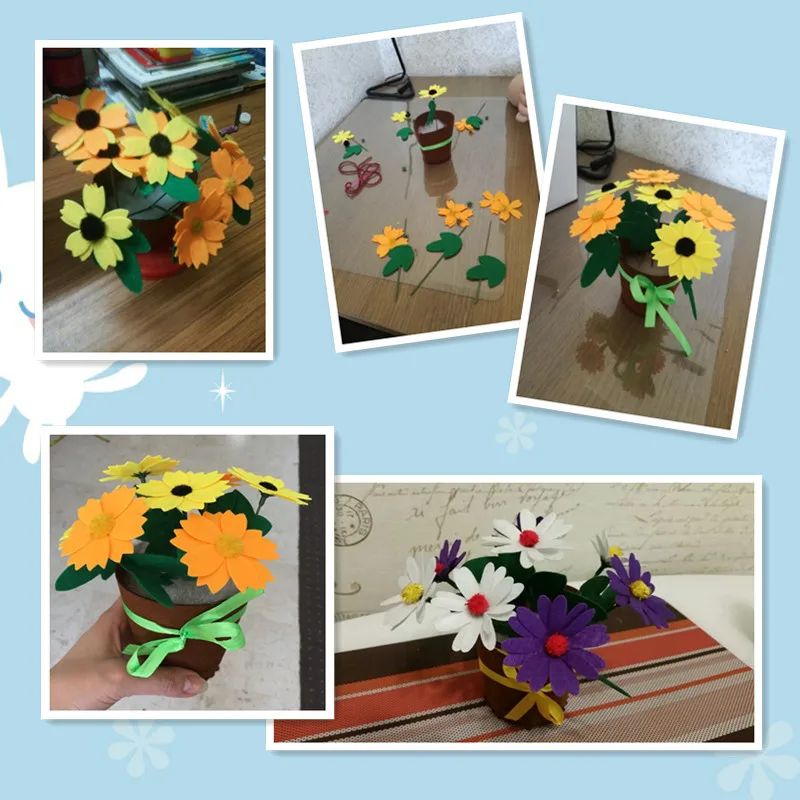 Happyxuan 4 шт. DIY цветочный горшок фетровая текстильная игрушка Искусство ремесло