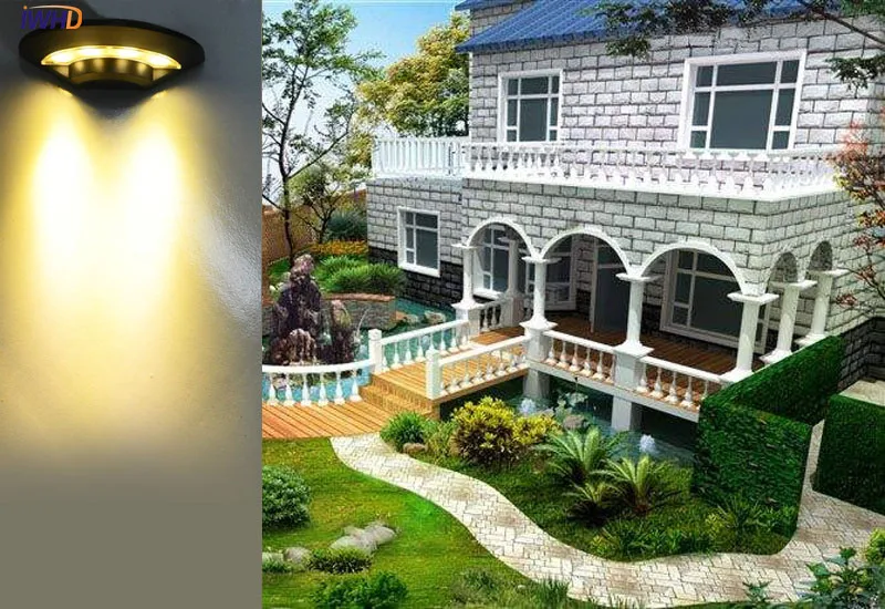 IWHD открытый светильник ing настенный светильник водонепроницаемый сад крыльцо балкон светильник s светодиодный настенный светильник наружный светильник