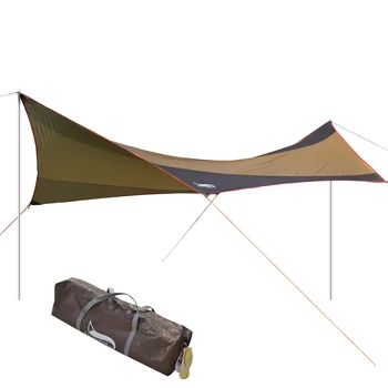

Desert&Fox Camping Sun Shelter, 5-8 Person Waterproof & UV-Protection Beach Sun Shade, 18x18.4 ft Large Outdoor Tent Tarps