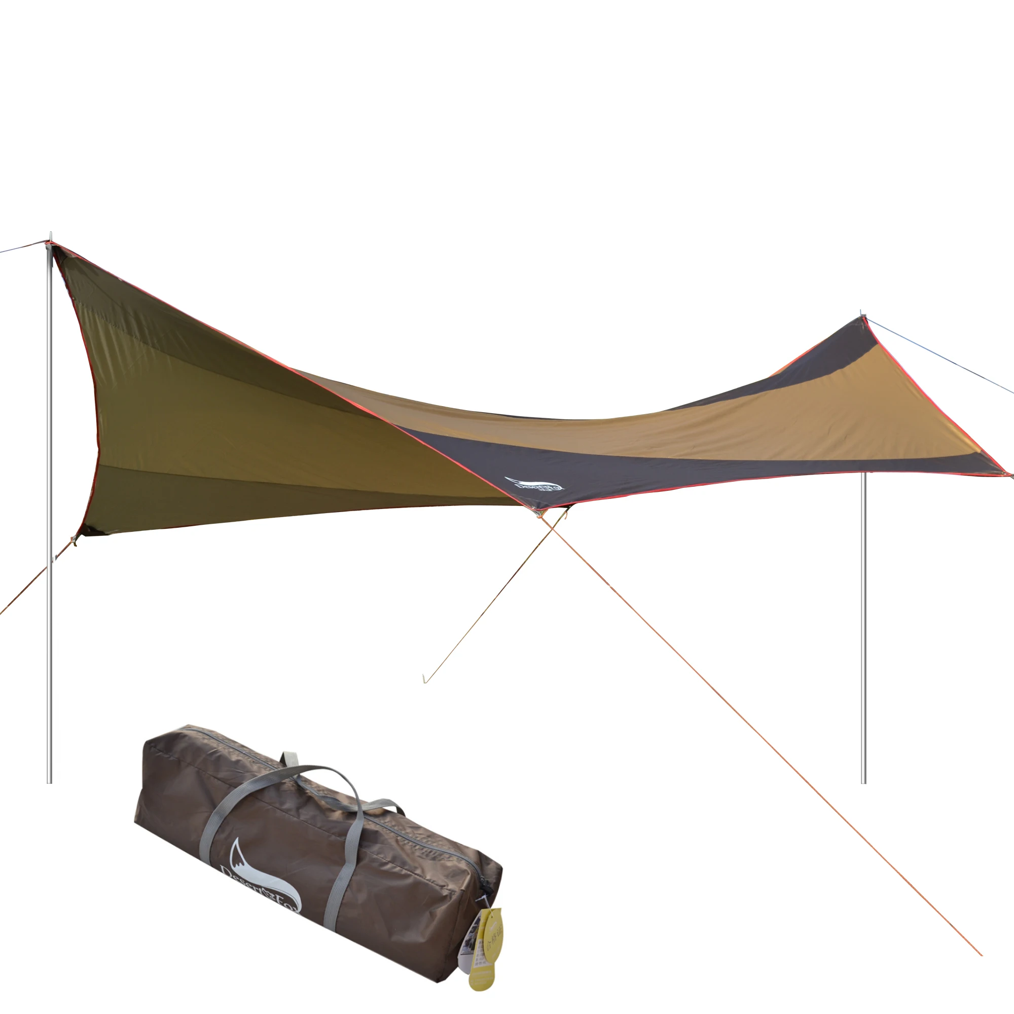 الصحراء و الثعلب التخييم الشمس المأوى ، 5-8 شخص للماء و الأشعة فوق البنفسجية حماية الشاطئ الشمس الظل ، 18x18.4 قدم كبيرة في الهواء الطلق خيمة الأق...