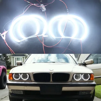 

2017 New Arrival!! hign power led car light 3014 SMD 99 LEDS car angel eyes headlight for BMW E46 Projector led angel eyes kits