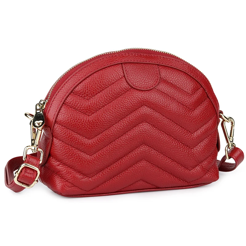 

New Arrivals Ladies Soft Real Leather Cross-body Bags Hot Brand Designer Geometric Style Genuine Leather Female Messenger Bags