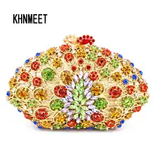 Ожерелья из разноцветных камней Роскошная обувь с украшением в виде кристаллов вечерняя сумка женский клатч Сумки для свадьбы или торжественного случая, Сумки из натуральной кожи женская сумка-конверт вечерние кошелек дамская сумка на выпускной бал SC103