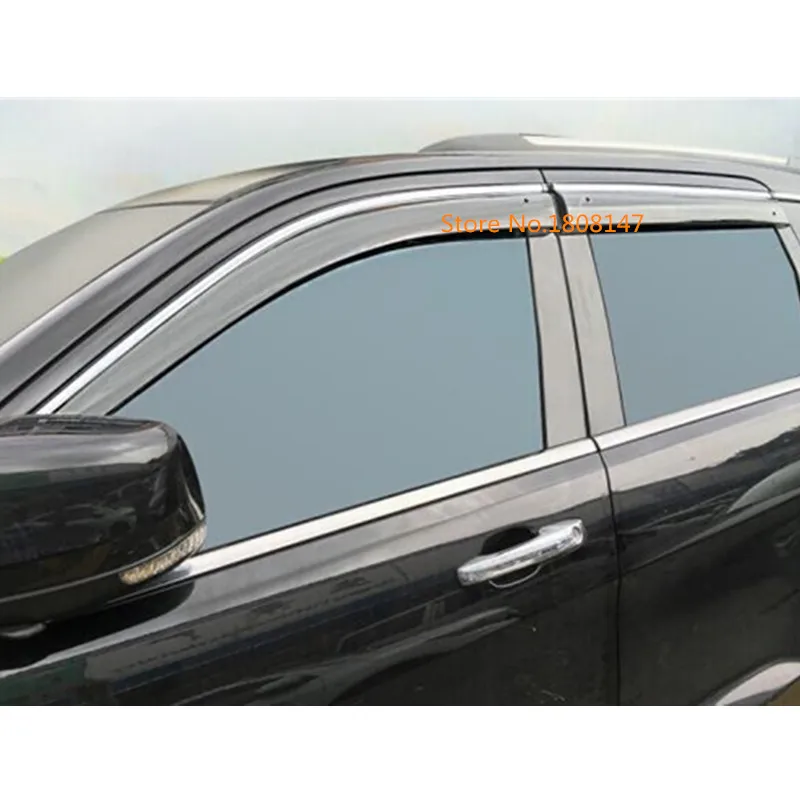 Автомобильная липучка Пластик оконное стекло Ветер козырек Дождь/Защита от солнца гвардии Vent часть панели 4 шт. для Jeep Grand Cherokee