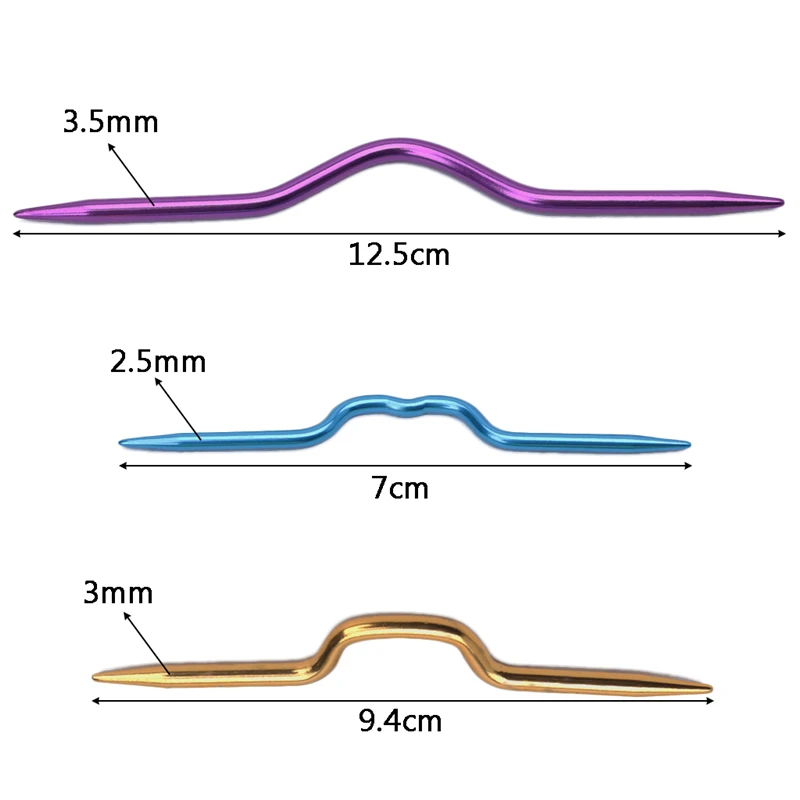3 шт. спицы для вязания шпильки Крючки для вязания швейных стежков инструменты для вязания алюминиевые инструменты для рукоделия изогнутые спицы инструменты для рукоделия