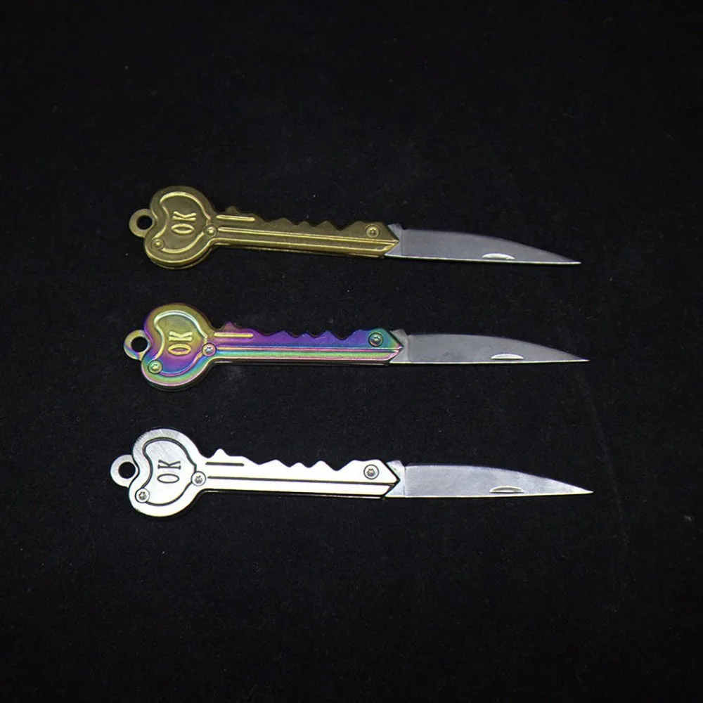 

Protable Size Key Foldable Knife Key Pocket Knife Key Chain Knife Peeler Mini Camping Key Ring Knife Tool