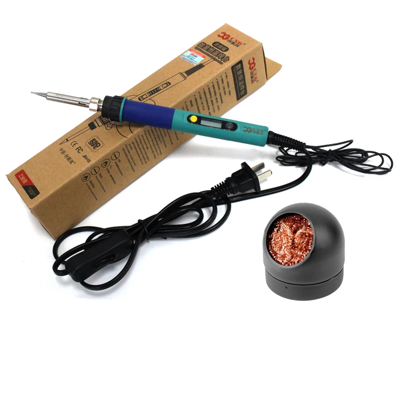 

CXG 936d Digital Adjustable temperature Electric Soldering station Line with switch +Solder Iron Tip Cleaner Cleaning Steel