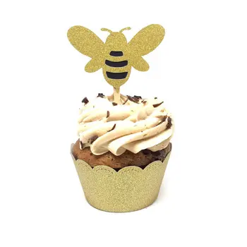 

Glitter Mommy to Bee gender reveal birthday cupcake toppers baptism Christening party decoration doughnut picks glitter
