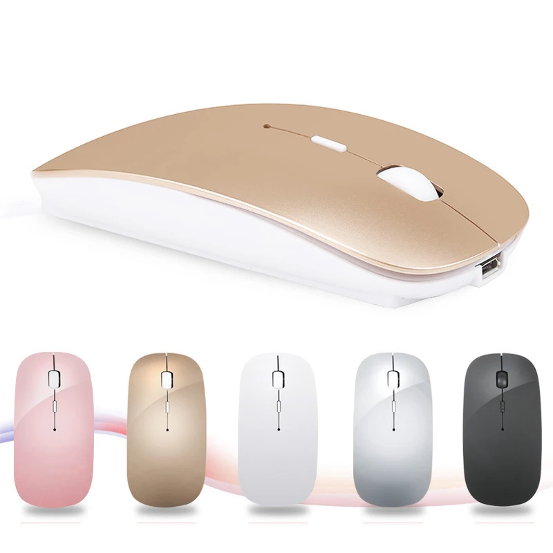 

Bluetooth 4.0 Wireless Mouse Mini Rechargeable Computer Laptop Mouse for Macbook Dell Acer Hp Asus Silent Click for Mac/Win10