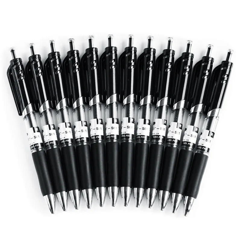 

Press Type Ballpoint Cryst Diamond Pen 0.5mm Black Gel Pen School Stationery Office Supplies Student Stationery Plastic