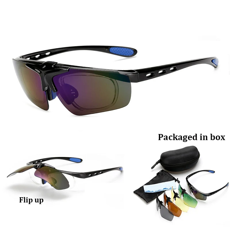 Flip Up Outdoor Sport Mountain Men Glasses Sunglasses Fishing Myopia Frame Glasses Oculos De