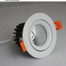 Высококачественный светодиодный светильник CREE COB с регулируемой яркостью 9 Вт 12 Вт CRI 80+ Ra светодиодный светильник COB вниз точечный встраиваемый светильник